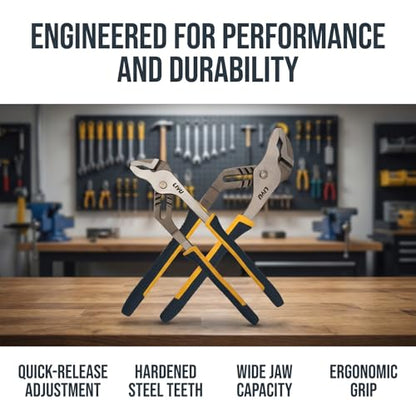 2 Piece Groove Joint Pliers Set (10 Inch & 12 Inch / Groove Joint Pliers)