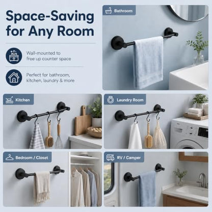 Suction-Cup-Towel-Bar for Bathroom Wall