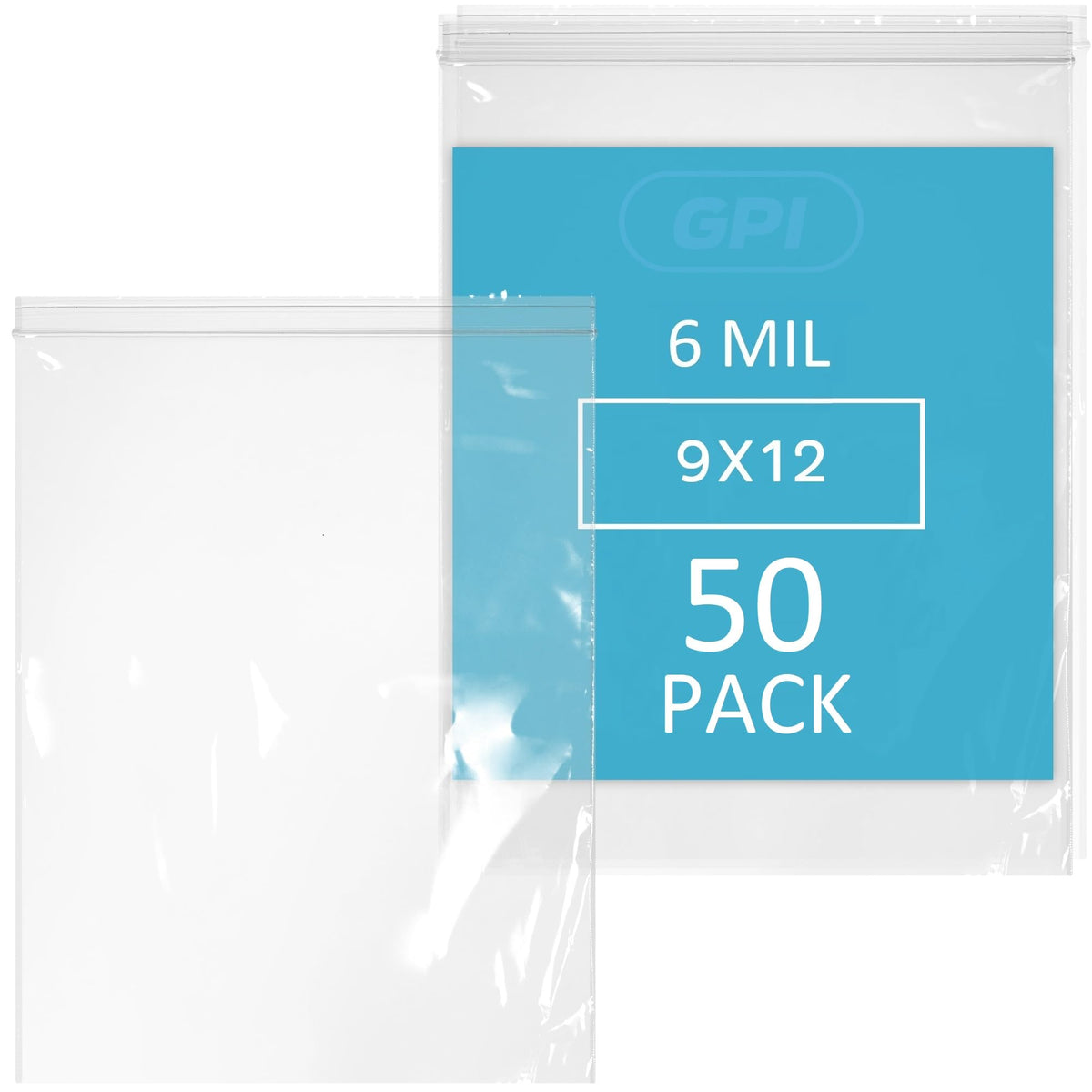 GPI 9" x 12" Zip Bags (6 Mil Extra-Heavy-Duty / 9" X 12")
