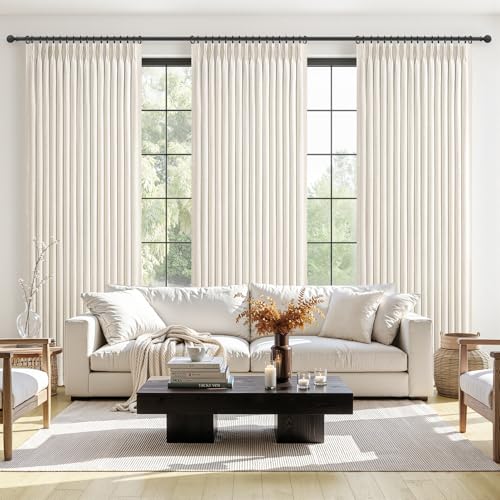 70 Inch Extra Wide Blackout Curtains for Windows 66" Living Room (Birch / 70"W x 96"L (Pack of 1))