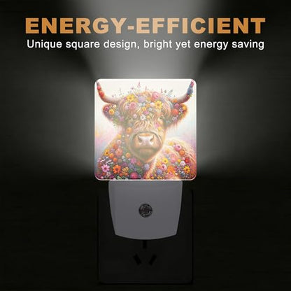Night Lights Plug into Wall (Highland Cow)