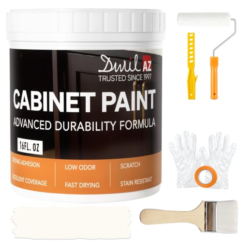 Cabinet Paint (Vanilla White / 16 Fl Oz (Pack of 1))