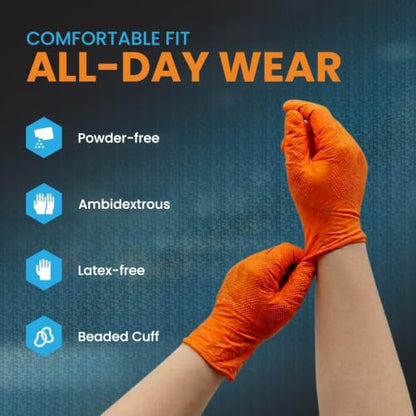 Nitrile Diamond Texture Gloves