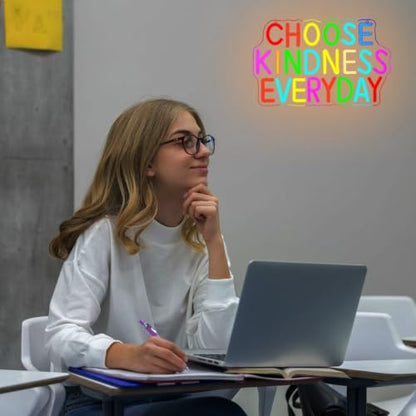 Choose Kindness Everyday Neon Sign for Wall Decor