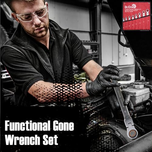 Dr.Craft 8 Piece Ratcheting Wrench Set Metric SAE CR