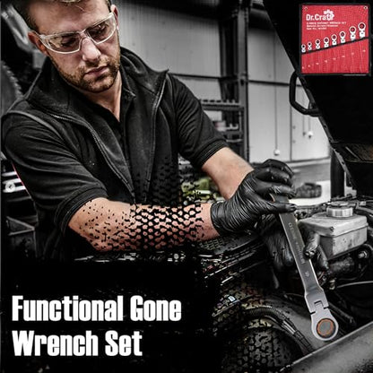 Dr.Craft 8 Piece Ratcheting Wrench Set Metric SAE CR