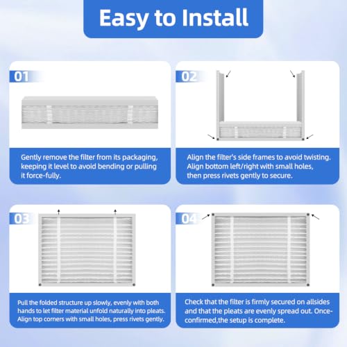 20x35x2 Air Filter Replacement Filters Dust Control Pleated Design MERV 13