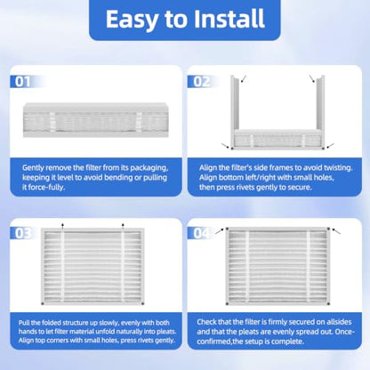 20x35x2 Air Filter Replacement Filters Dust Control Pleated Design MERV 13