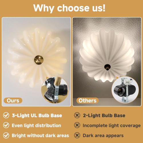 Milk Glass Schoolhouse Ceiling Light