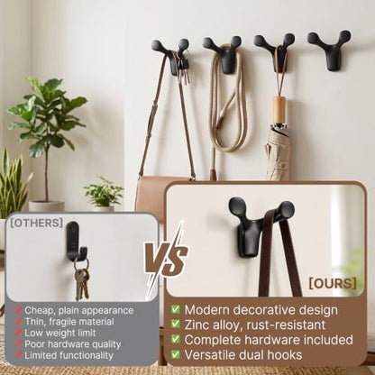 4PCS Pack Wall Hooks Coat Hooks Gold
