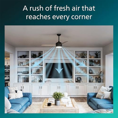 Indoor Ceiling Fan with Bright LED Light