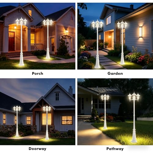 3 Head Outdoor Post Light 83"
