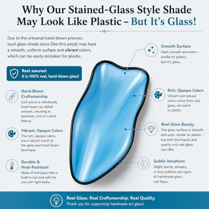 Stained Glass Table Lamp (Blue)