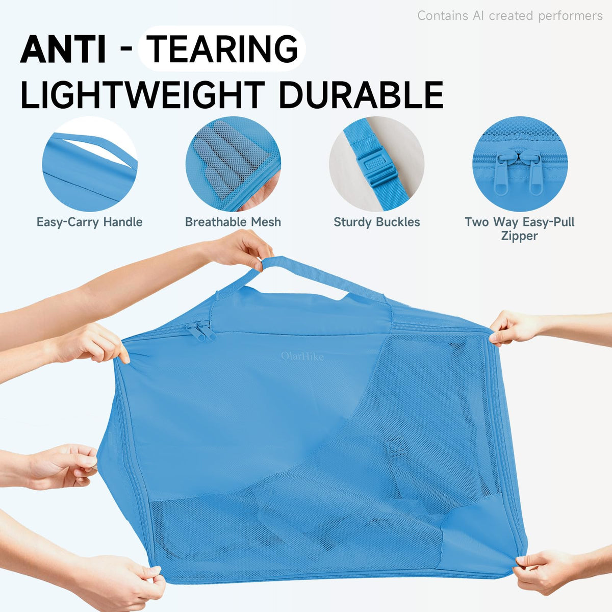 Packing Cubes for Travel (20 Azure Blue)
