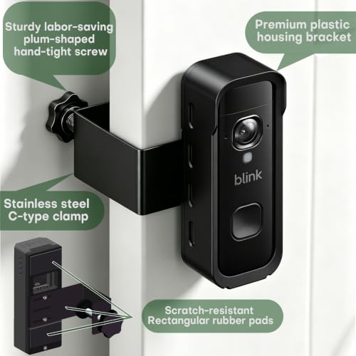 Anti Theft Ring Encased Door Mount Bracket for Blink New Battery Doorbell 2K+