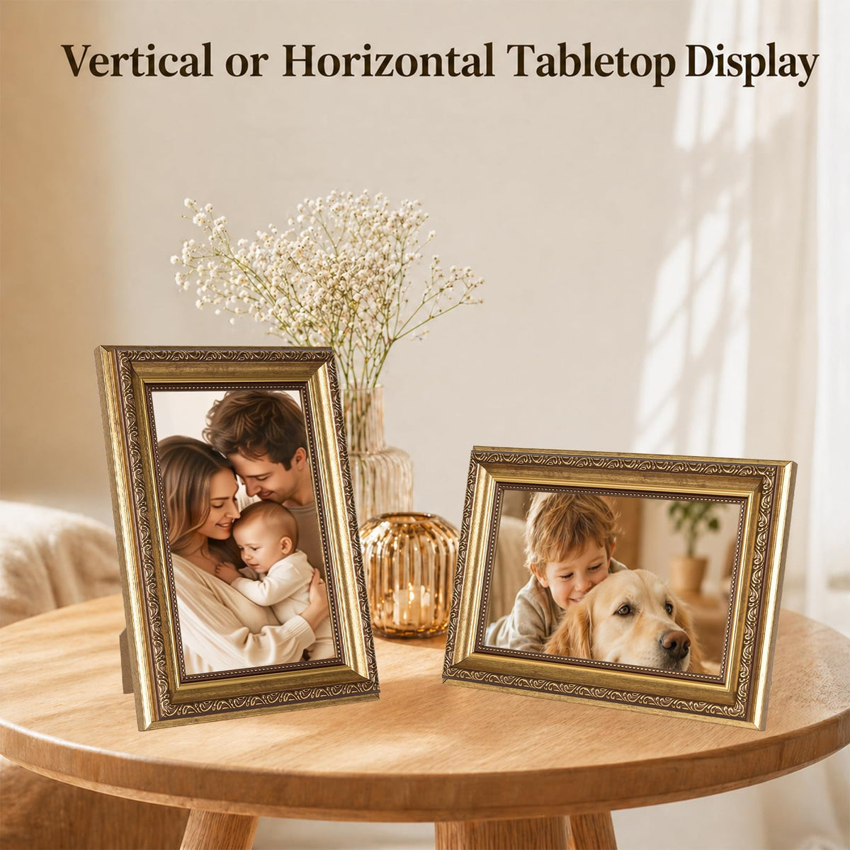 5x8 Vintage Picture Frame (Gold / 5x8 inch)