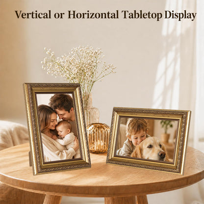5x8 Vintage Picture Frame (Gold / 5x8 inch)