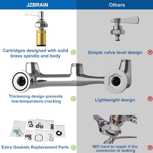 Commercial Faucet with Sprayer for Kitchen Staff