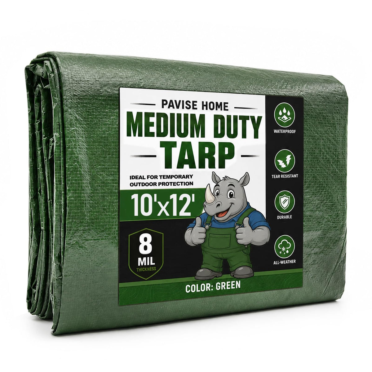 10x12 FT General Green Tarp (10x12 FT)
