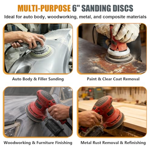 6 Inch 17 Hole Aluminum Oxide Sanding Disc
