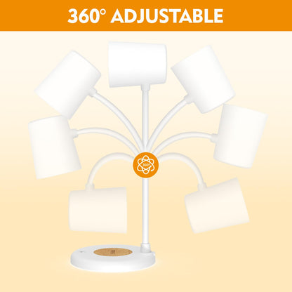 LED Desk Lamp with Speaker 3 Light Colors (White)