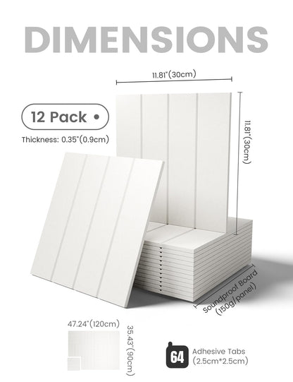 Felt Bulletin Board & Cork Board Alternative 48'' x 36'' (Milky White-1 / Bold-stripe 12-pack)