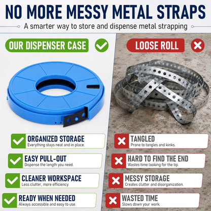 Black Coated Galvanized Metal Strapping with Holes (Black)