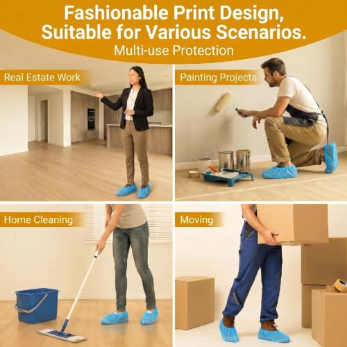 100 200 Pcs Shoe Covers Disposable Non