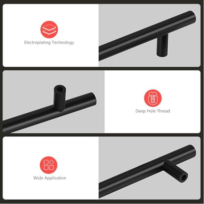 1Pack 4.5in Cabinet Handles Black Kitchen Cabinet Pulls Drawer Pulls for Dresser Drawers (4-1/2in hole centers / Black)