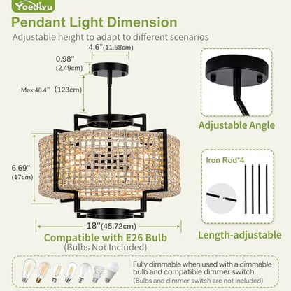 Rattan Chandelier