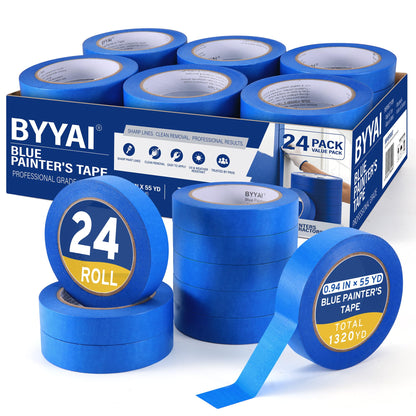 24 Rolls Painters Tape 1 Inch Wide (1 inch wide)