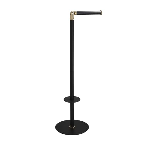 Freestanding Bathroom Tissue Stand with 180° Rotating Arm