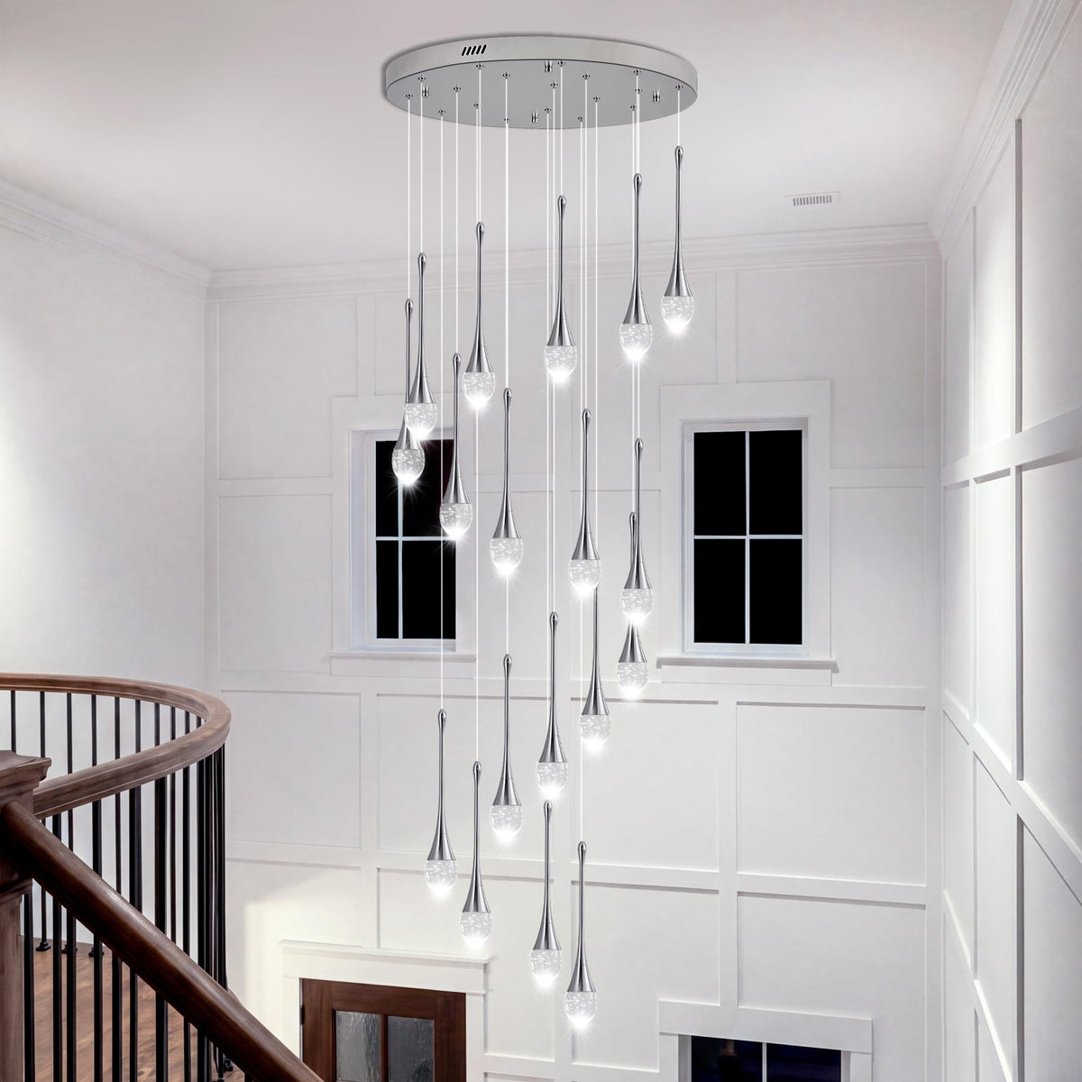 18 Lights Chrome Crystal Chandelier (Chrome / 18 Lights)