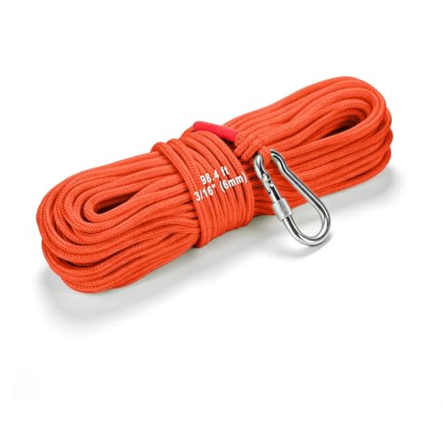98.4 ft Heavy Duty Nylon Piñata Hanging Rope with D