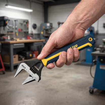 8 Inch Wide Jaw Opening Adjustable Wrench