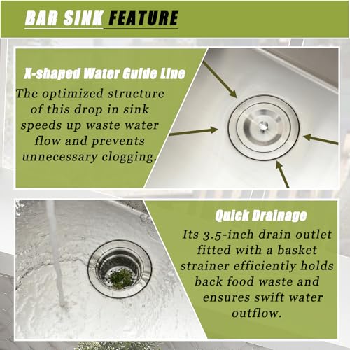 18 Gauge Drop In Stainless Steel Kitchen Sink