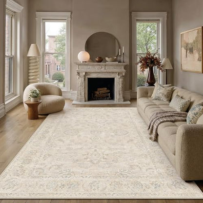 9x12 Light Cream Neutral Area Rug (Cream / 9' x 12' (Rectangular))