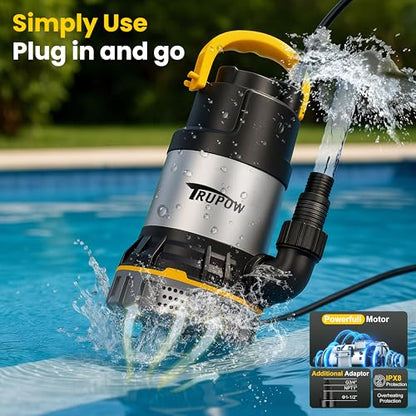 1 HP Sump Pump 4000 GPH Clean