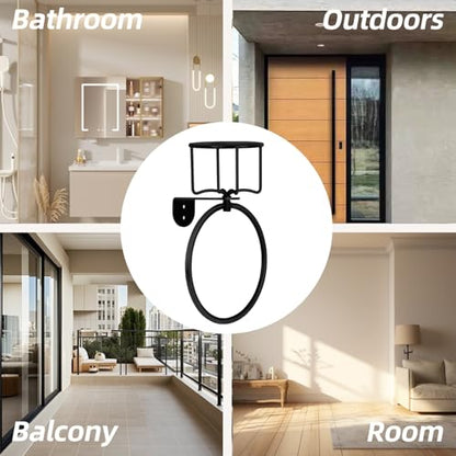 Towel Hook Bath Towel Ring with Shelf