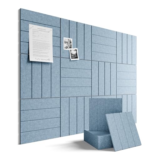 48" x 36" Large Felt Bulletin Board (Coastal Haze / Bold-stripe 12-pack)