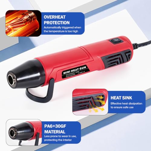 300 PCS Solder Seal Wire Connectors with 350W Mini Heat Gun Kit Overheat Protection Waterproof Heat Shrink Wire Connectors