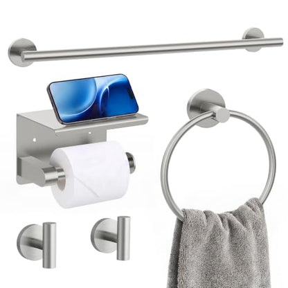 5 Piece Bathroom Towel Bar Set