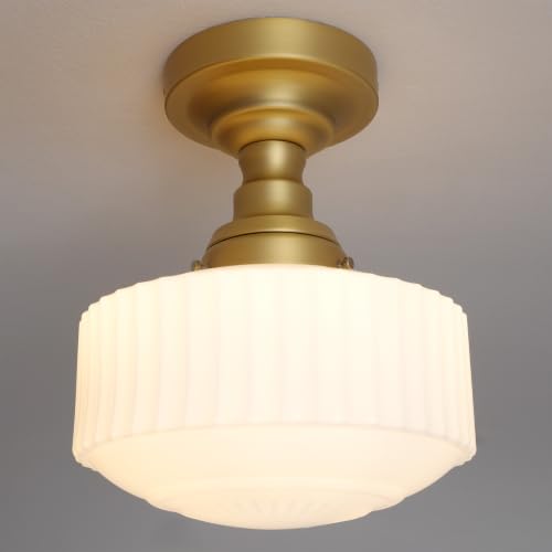 Modern Schoolhouse Semi Flush Mount Ceiling Light