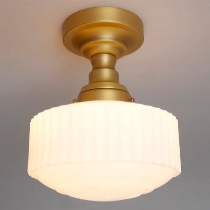 Modern Schoolhouse Semi Flush Mount Ceiling Light