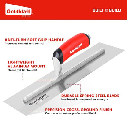 14" x 4" Pro Finishing Trowel Soft Grip Handle (14" x 4")