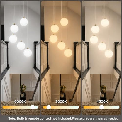 Modern Ball High Ceiling Chandelier