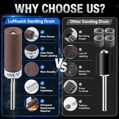 Sanding Drums for Dremel with 1