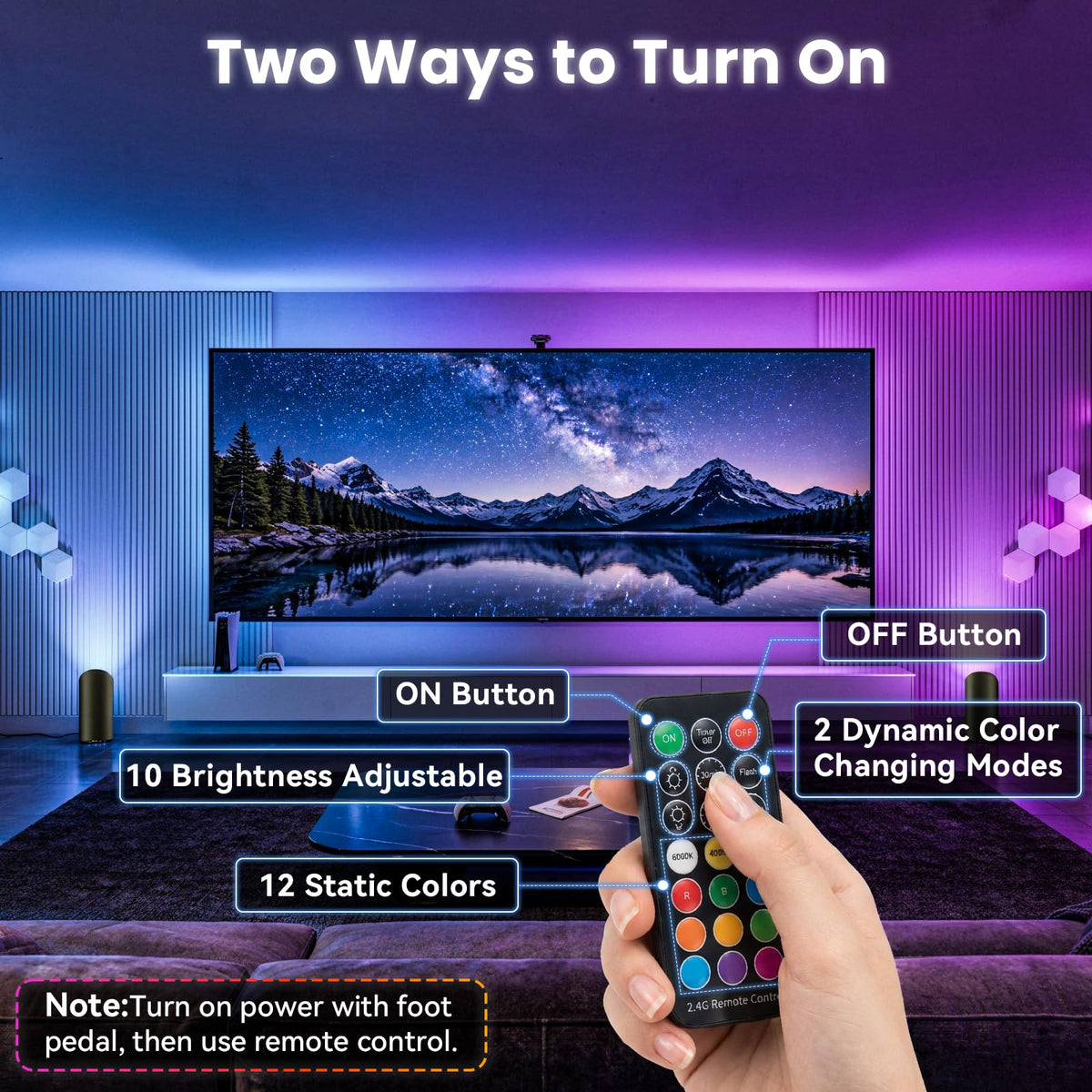 RGBW Uplights Indoor Floor Can Lights with Remote & Timer