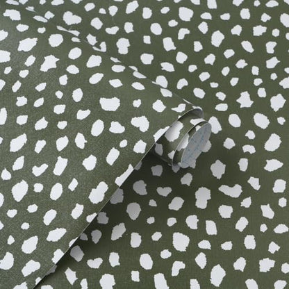 YT-XZ-04-Polka Dot Peel and Stick Wallpaper Black Pink Green Lepard Print