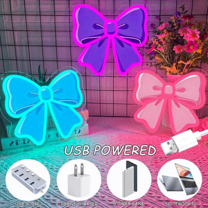 3 PCS Flower Neon Sign Dimmable UV